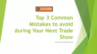 Top 3 Common Mistakes to avoid during Your Next Trade Show