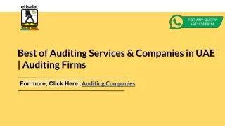 Best of Auditing Services & Companies in UAE | Auditing Firms