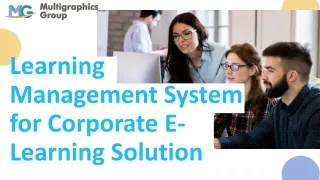 learning management system for corporate e learning solution