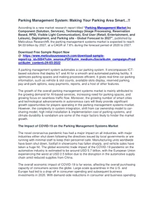 parking management system making your parking