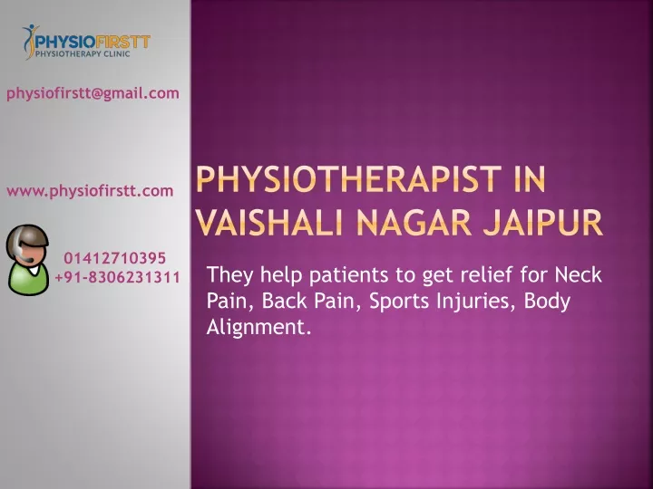 physiotherapist in vaishali nagar jaipur