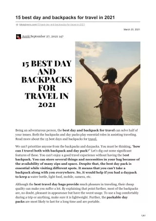 ideagivers.com-15 best day and backpacks for travel in 2021