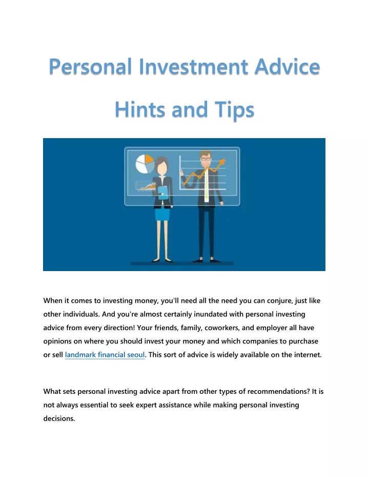 personal investment advice