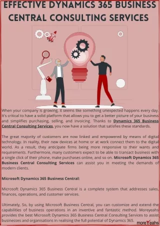 Effective Dynamics 365 Business Central Consulting Services