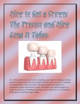 How to Get a Crown_ The Process and How Long It Takes