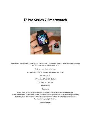 i7 Pro Series 7 Smartwatch