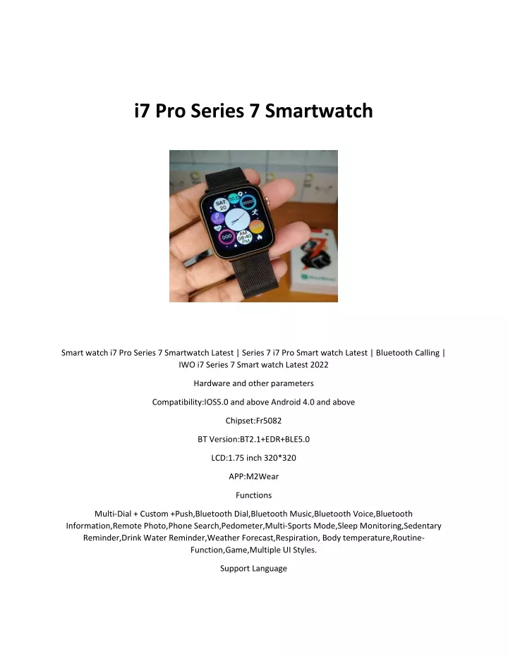 i7 pro series 7 smartwatch