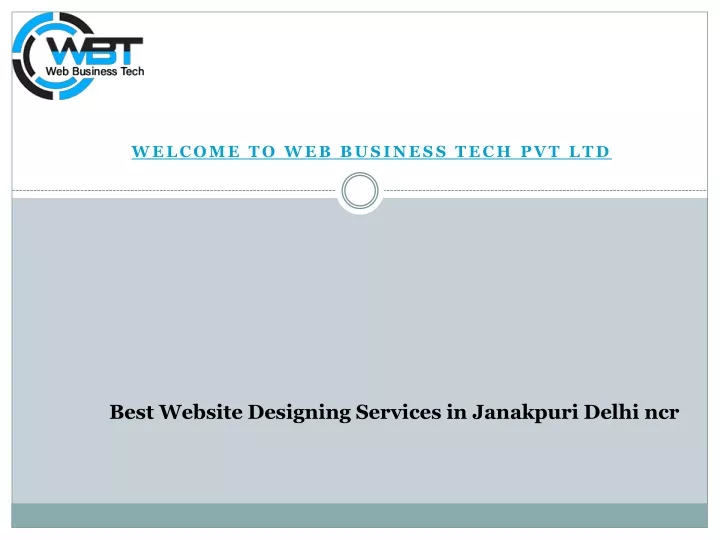 welcome to web business tech pvt ltd