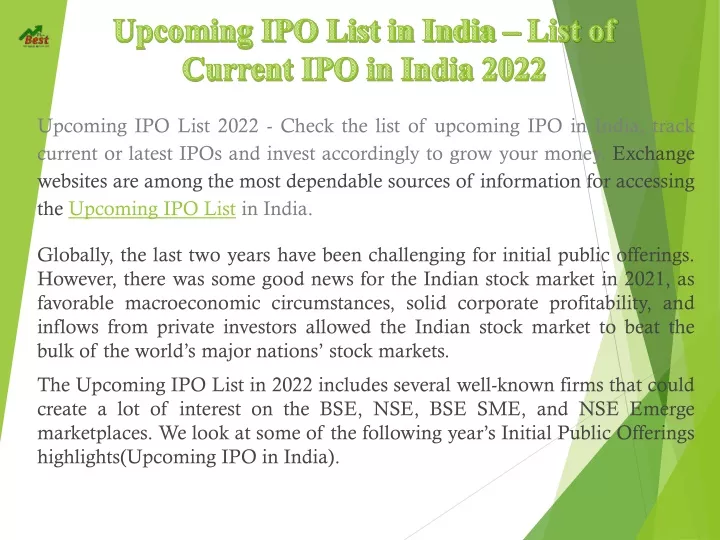 upcoming ipo list 2022 check the list of upcoming