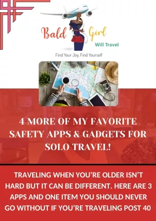 Best Safety Apps And Gadgets For Solo Travel At Bald Girl Will Travel