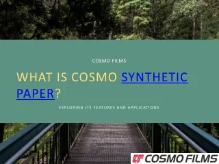 What is Cosmo Synthetic Paper
