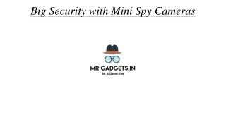 5 Things to Keep in Mind When Purchasing mini spy Cameras