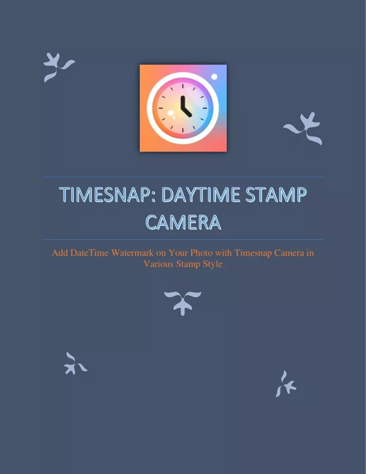 add datetime watermark on your photo with