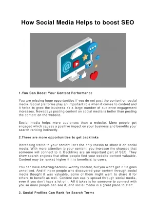 How Social Media Helps to boost SEO