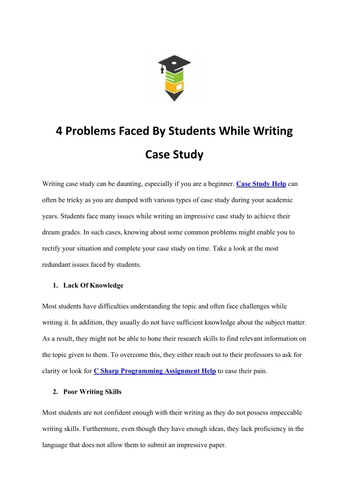 4 problems faced by students while writing
