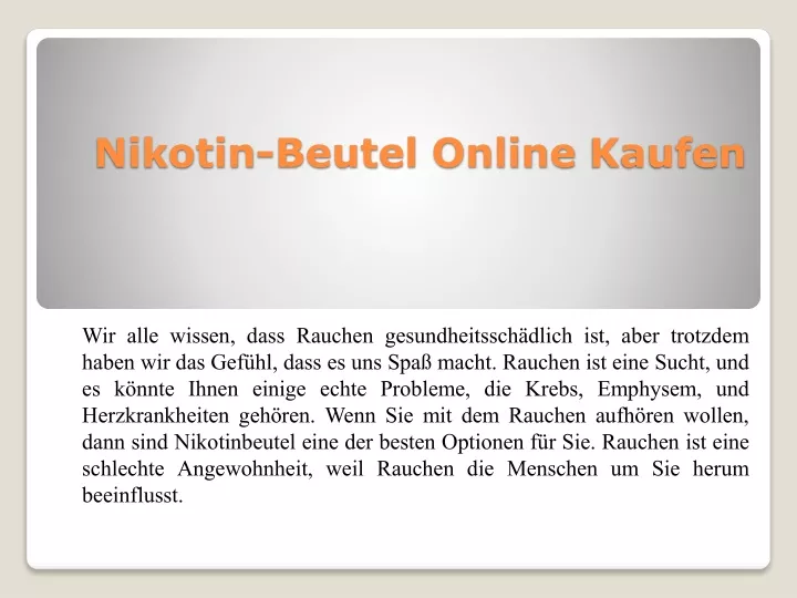 nikotin beutel online kaufen