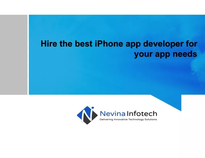 hire the best iphone app developer for your app needs