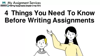4 things you need to know before writing assignments