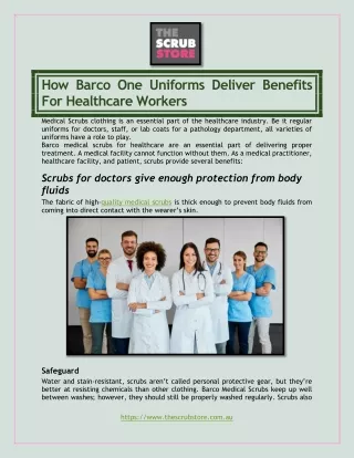 How Barco One Uniforms Deliver Benefits For Healthcare Workers