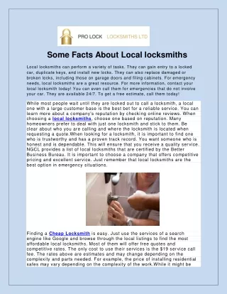 Some Facts About lock change