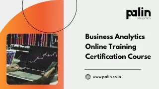 Business Analytics Online Training Certification Course