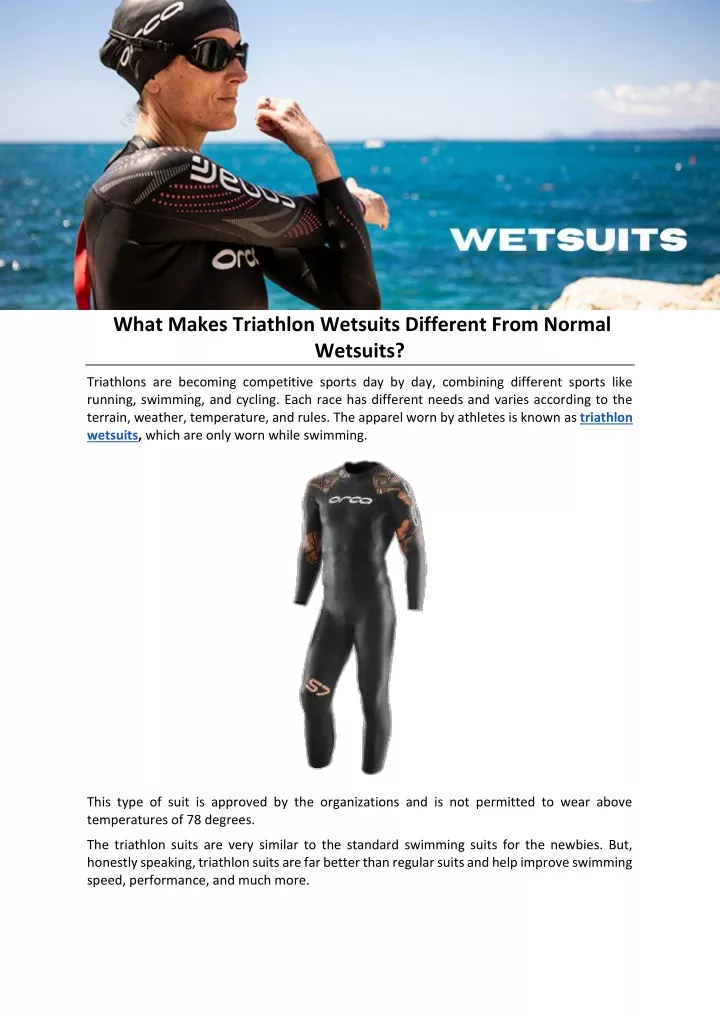 what makes triathlon wetsuits different from