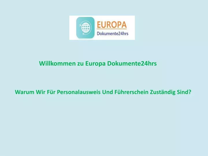 willkommen zu europa dokumente24hrs