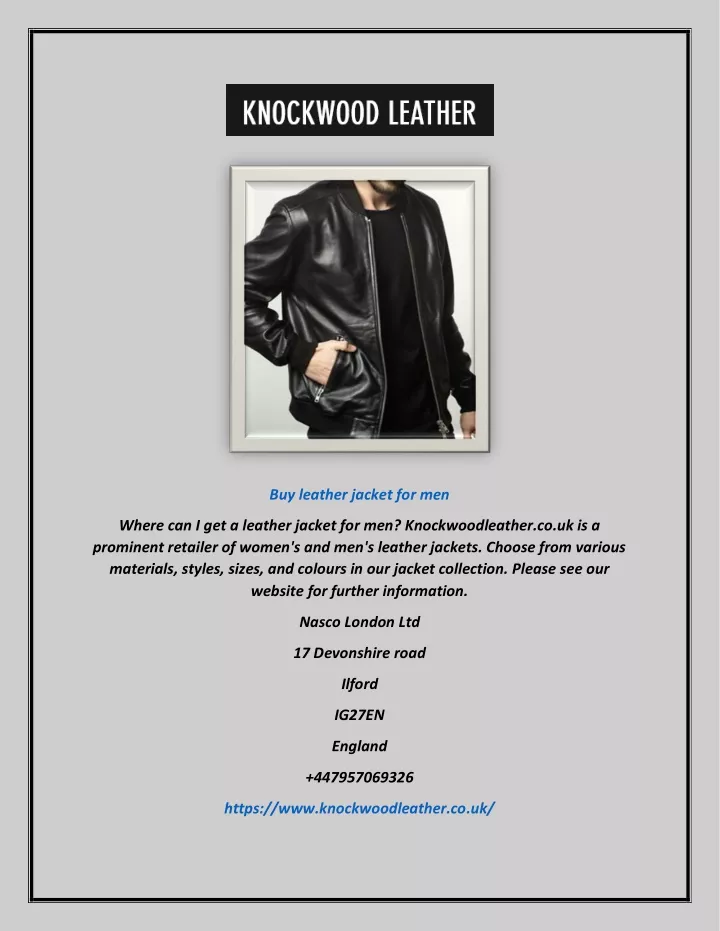 buy leather jacket for men