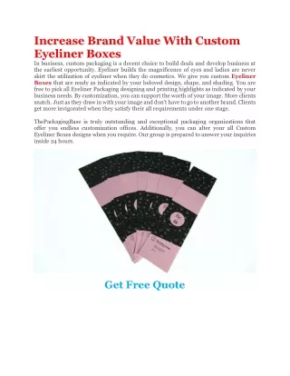 Increase Brand Value With Custom Eyeliner Boxes