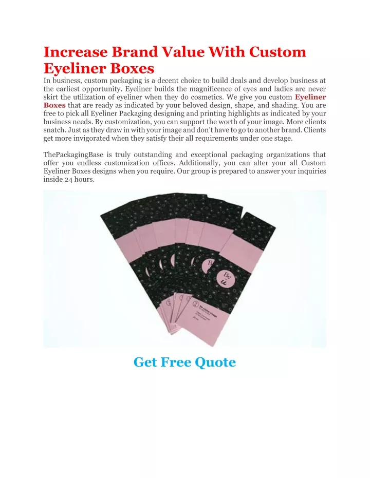 increase brand value with custom eyeliner boxes