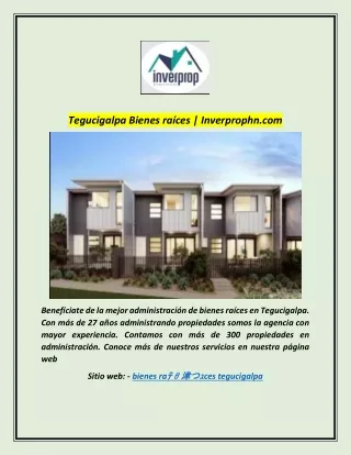 Tegucigalpa Bienes raíces | Inverprophn.com