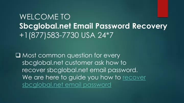 welcome to sbcglobal net email password recovery