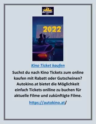 Kinokarte kaufen |autokino.at