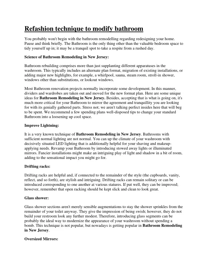 PPT - Trends in Bathroom Remodeling PowerPoint Presentation, free ...