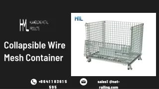 collapsible wire mesh container