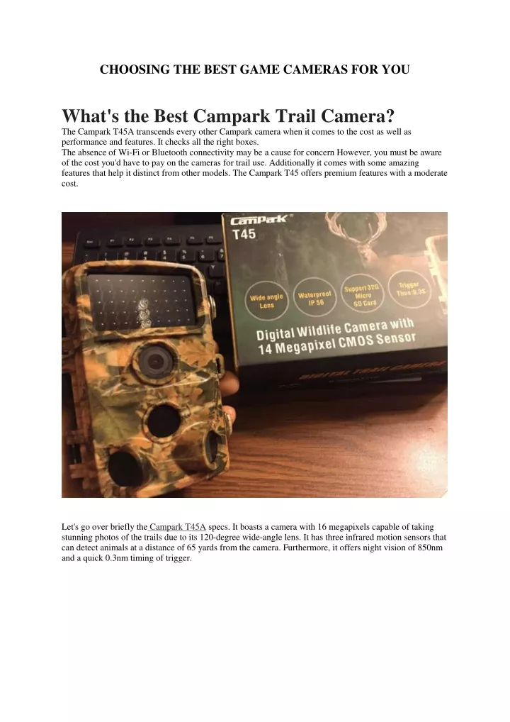 choosing the best game cameras for you
