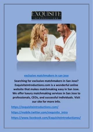 exclusive matchmakers in san jose