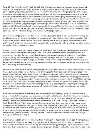 Dasar Permainan Tahunqq Agen Poker Domino99 Aduq Bandarq Online Terbaik Dan Terp