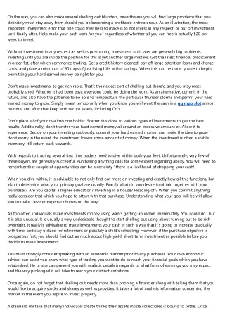 Shelling out Principles What exactly are Your Investment Objectives Investing Pr