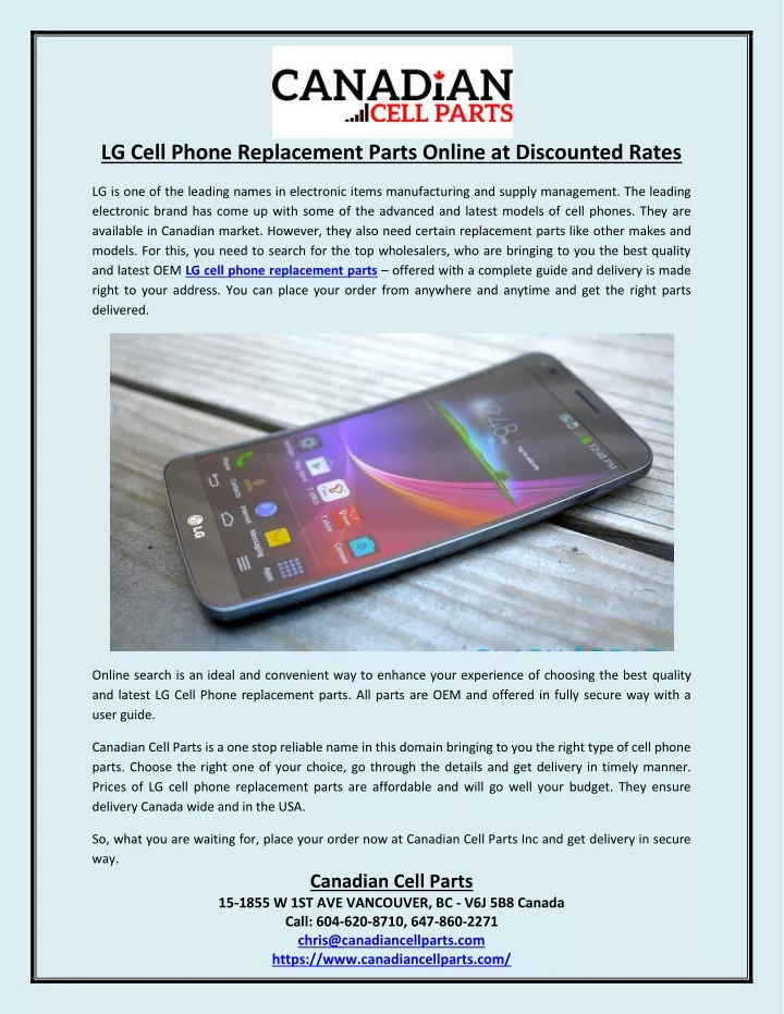 lg cell phone replacement parts online