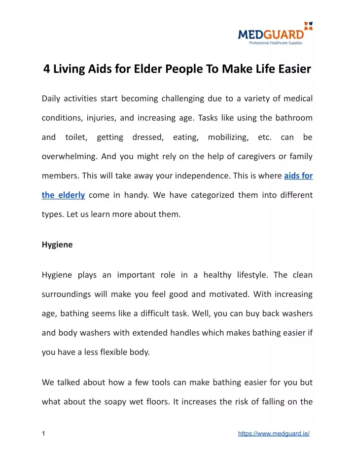 4 living aids for elder people to make life easier