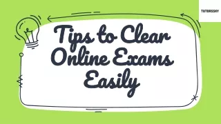 tips to clear online exams easily