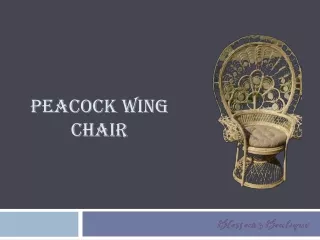 Peacock Wing Chair From Blossoms Boutique