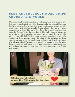 BEST ADVENTUROUS ROAD TRIPS AROUND THE WORLD