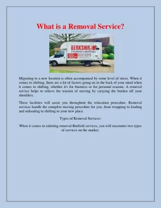 what is a removal service