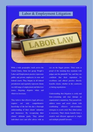 Labor & Employment Litigation