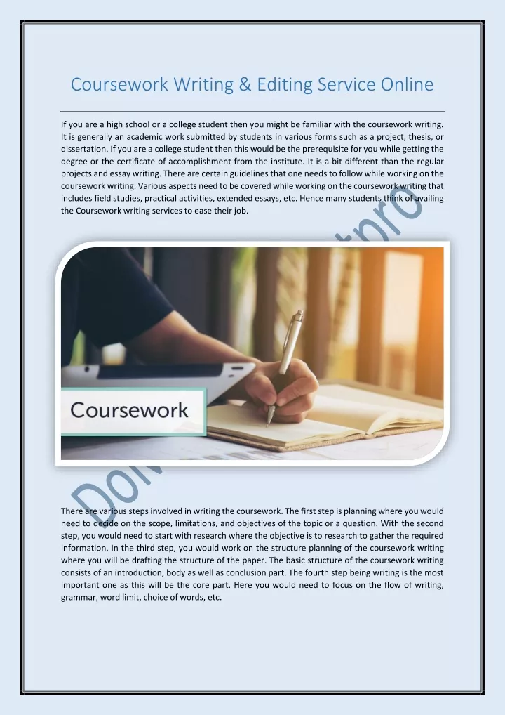 coursework writing editing service online