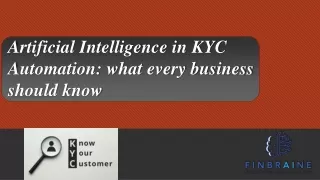 Artificial Intelligence in KYC Automation