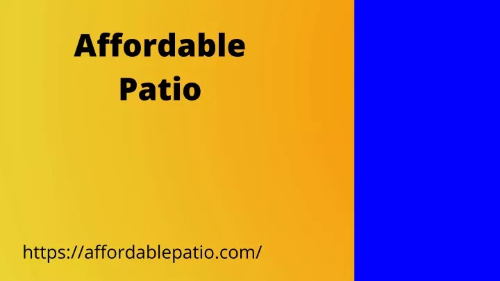 affordable patio