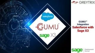 GUMU™ Integration for Salesforce with Sage X3 | Greytrix
